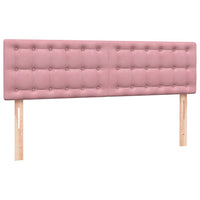 Giroletto a Molle con Materasso Rosa 160x210 cm in Velluto