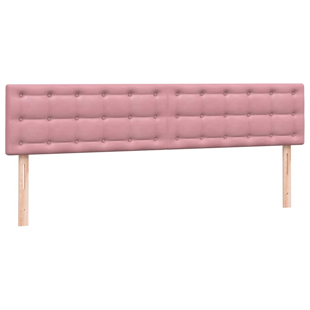 vidaXL Giroletto a Molle con Materassi Rosa 200x220 cm in Velluto