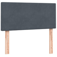 Giroletto a Molle con Materasso-Struttura Letto Grigio Scuro 90x210 cm Velluto 473928