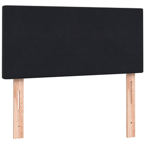 Giroletto a Molle con Materasso Nero 80x220 cm Velluto 3317969