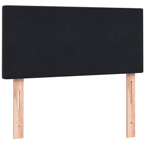 vidaXL Giroletto a Molle con Materasso Nero 100x220 cm in Velluto