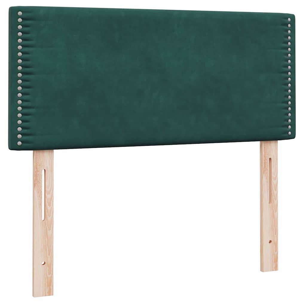 Giroletto a Molle con Materasso Verde Scuro 100x210 cm Velluto