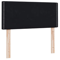 vidaXL Giroletto a Molle con Materasso Nero 100x220 cm in Velluto