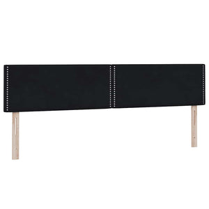 vidaXL Giroletto a Molle con Materasso Nero 200x220 cm in Velluto