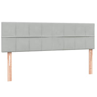 Giroletto a Molle con Materasso Grigio Chiaro 140x210cm Velluto 3318111