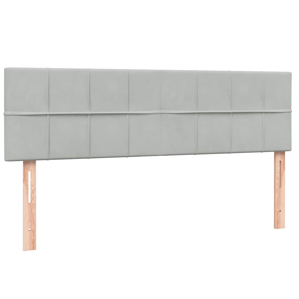 vidaXL Giroletto a Molle con Materasso Grigio Chiaro 140x210cm Velluto