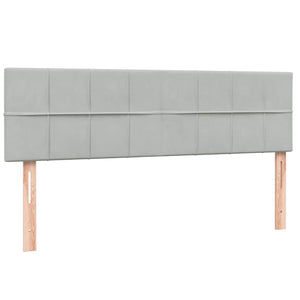 vidaXL Giroletto a Molle con Materasso Grigio Chiaro 140x210cm Velluto