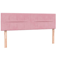 Giroletto a Molle con Materasso Rosa 140x210 cm in Velluto