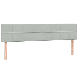 vidaXL Giroletto a Molle con Materasso Grigio Chiaro 180x210cm Velluto