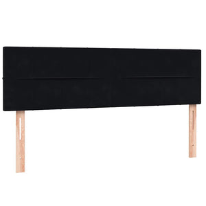 Giroletto a Molle con Materasso Nero 160x220 cm in Velluto