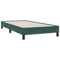 vidaXL Giroletto a Molle con Materasso Verde Scuro 100x210 cm Velluto