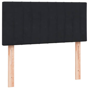 vidaXL Giroletto a Molle con Materasso Nero 100x220 cm in Velluto