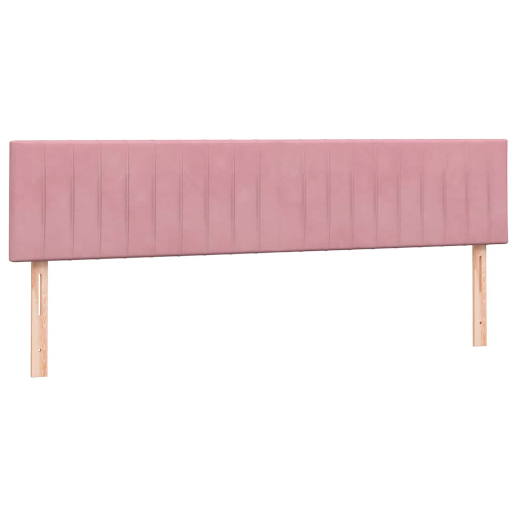 vidaXL Giroletto a Molle con Materasso Rosa 200x220 cm in Velluto