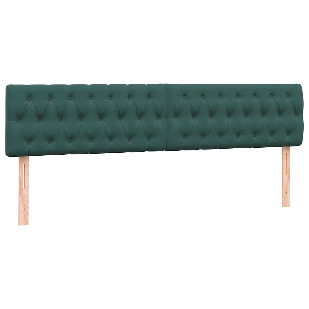 vidaXL Giroletto a Molle con Materasso Verde Scuro 180x210 cm Velluto