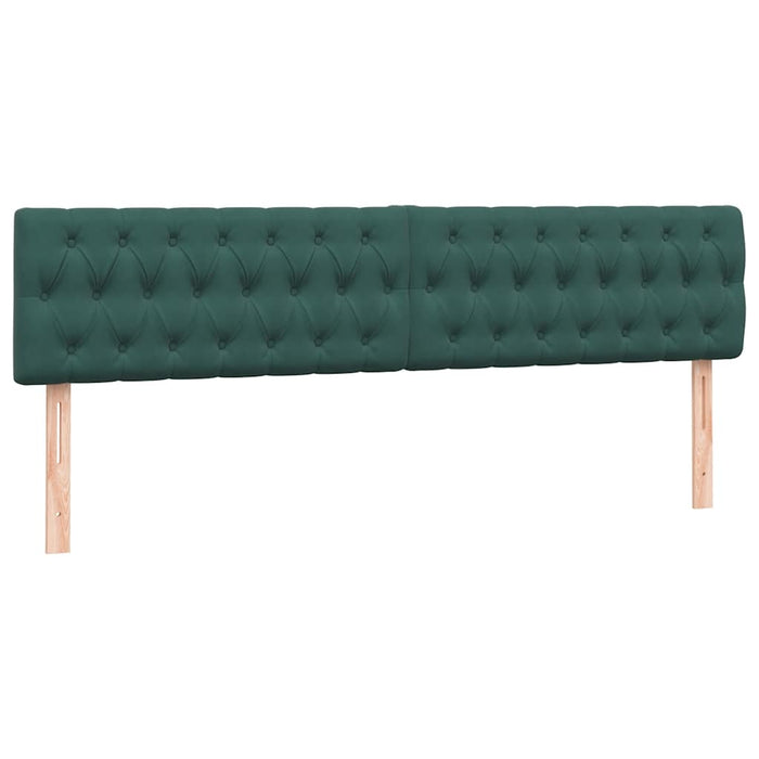 vidaXL Giroletto a Molle con Materasso Verde Scuro 180x210 cm Velluto