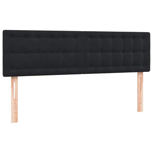 vidaXL Giroletto a Molle con Materasso Nero 140x210 cm in Velluto