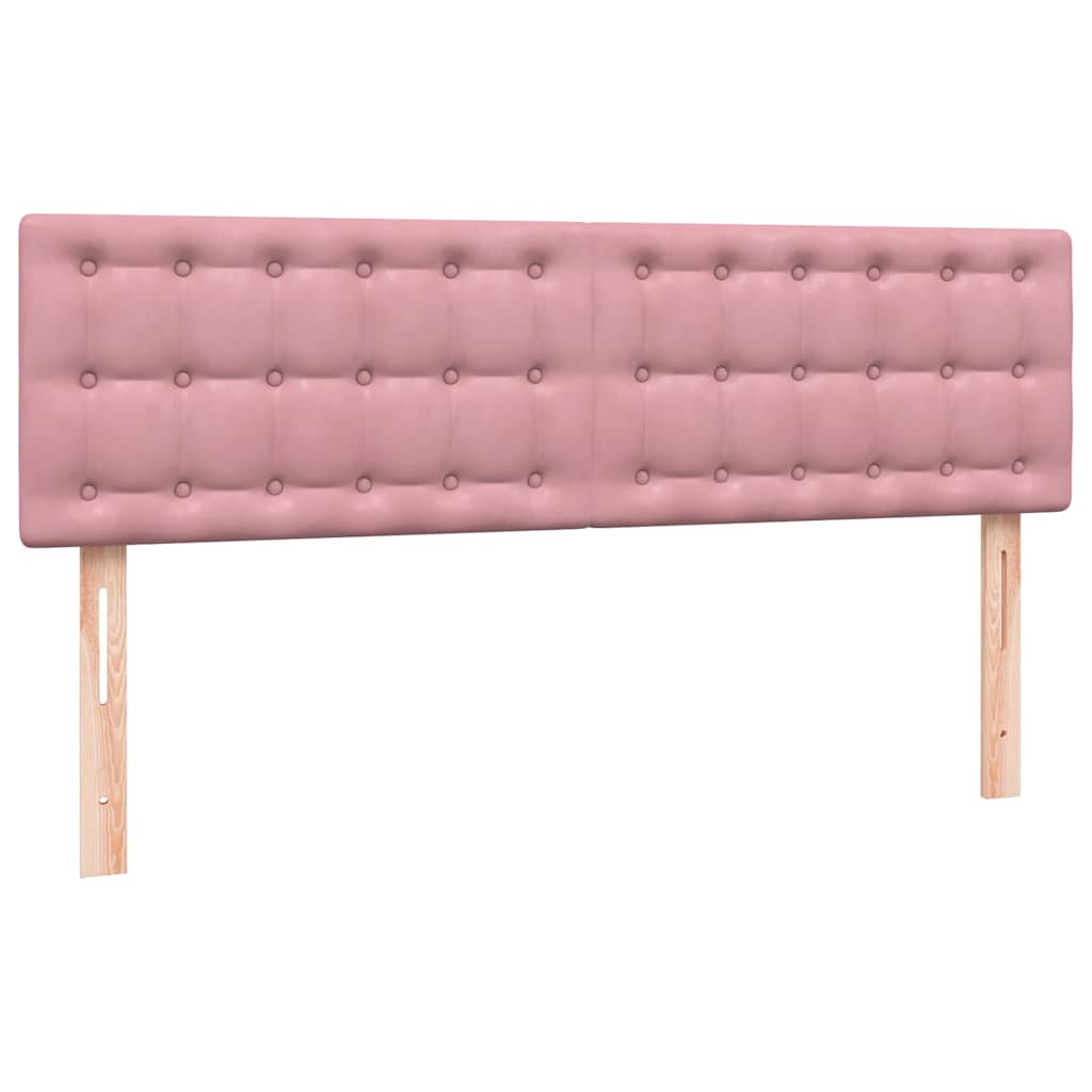 Giroletto a Molle con Materasso Rosa 160x220 cm in Velluto