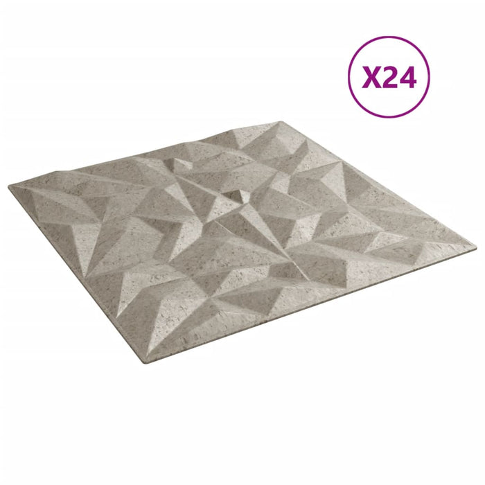 Pannelli Murali 24 pz Beton 50x50 cm XPS 6 m² Ametista 4100055