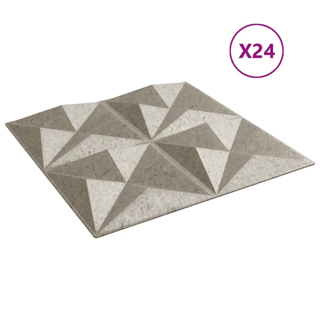 Pannelli Murali 24 pz Beton 50x50 cm XPS 6 m² Origami 4100063