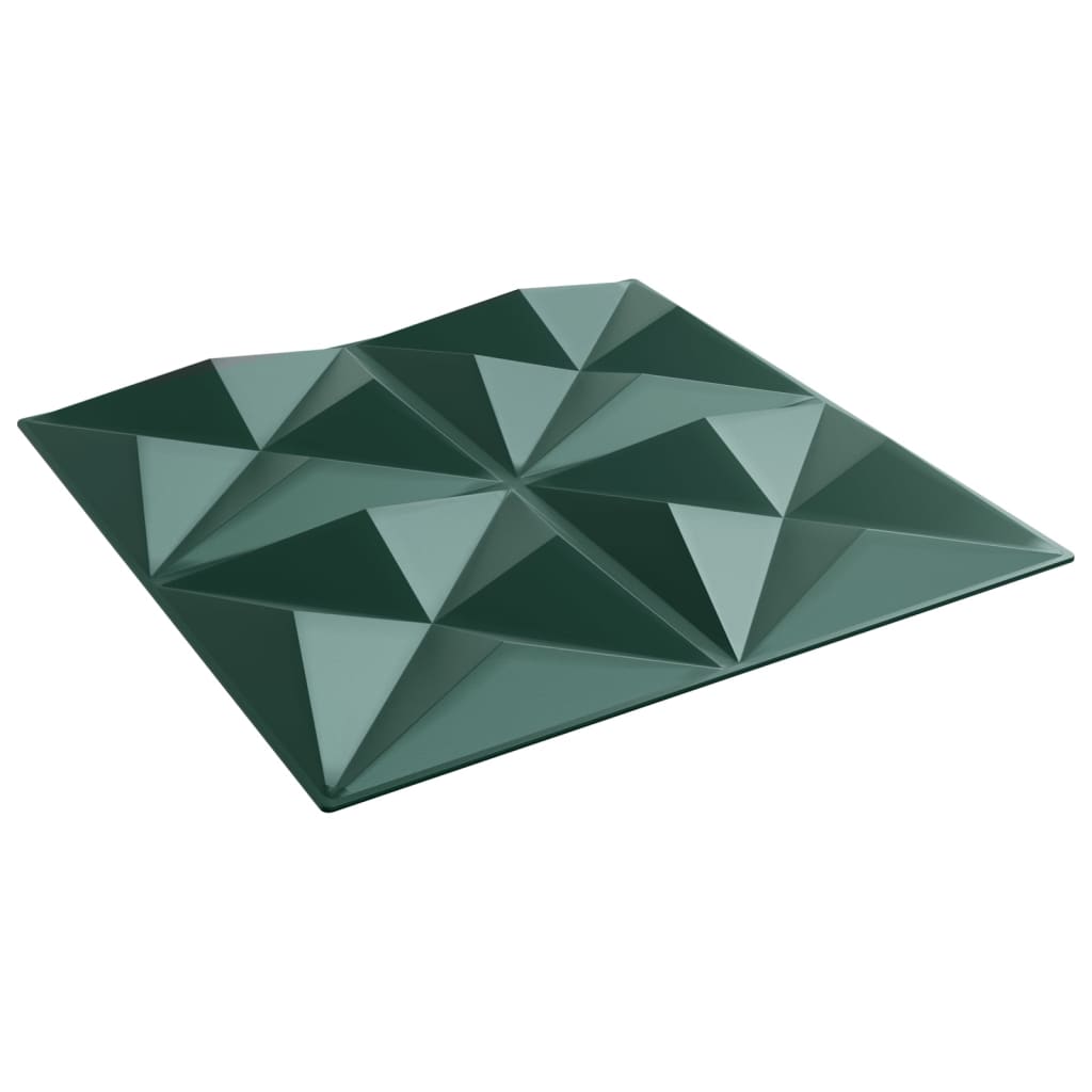 Pannelli Murali 12 pz Verdi 50x50 cm XPS 3 m² Origami 4100065