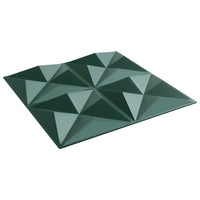 Pannelli Murali 12 pz Verdi 50x50 cm XPS 3 m² Origami 4100065