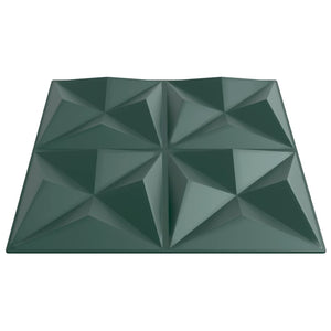 Pannelli Murali 48 pz Verdi 50x50 cm XPS 12 m² Origami 4100067