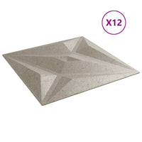 Pannelli Murali 12 pz Beton 50x50 cm XPS 3 m² Stella 4100071