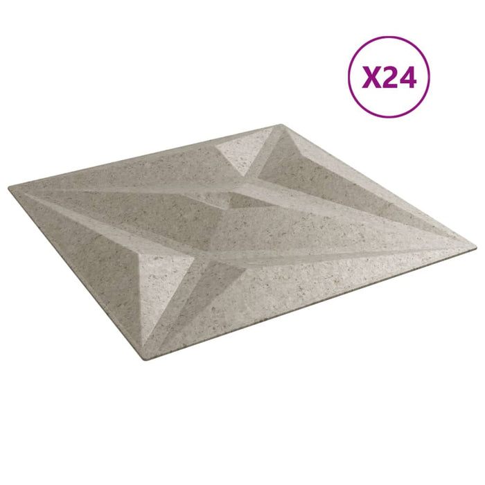 Pannelli Murali 24 pz Beton 50x50 cm XPS 6 m² Stella