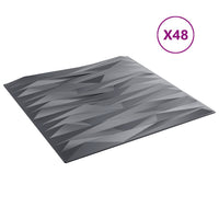 Pannelli Murali 48 pz Grigi 50x50 cm XPS 12 m² Pietra