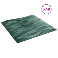 Pannelli Murali 48 pz Verdi 50x50 cm XPS 12 m² Pietra 4100085