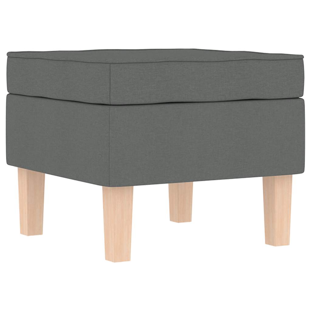 vidaXL Poltrona a Dondolo con Poggiapiedi Grigio Scuro in Tessuto