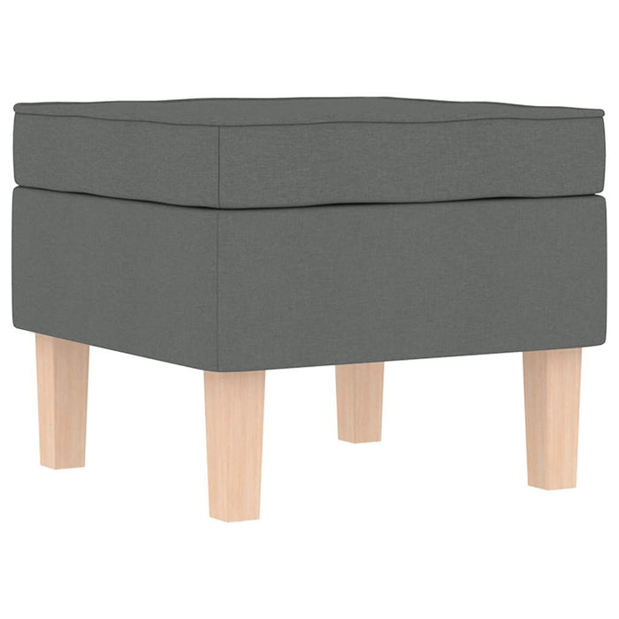 vidaXL Poltrona a Dondolo con Poggiapiedi Grigio Scuro in Tessuto