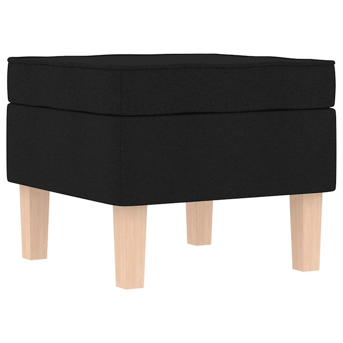 Poltrona a Dondolo con poggiapiedi Nero in Tessuto 3307999