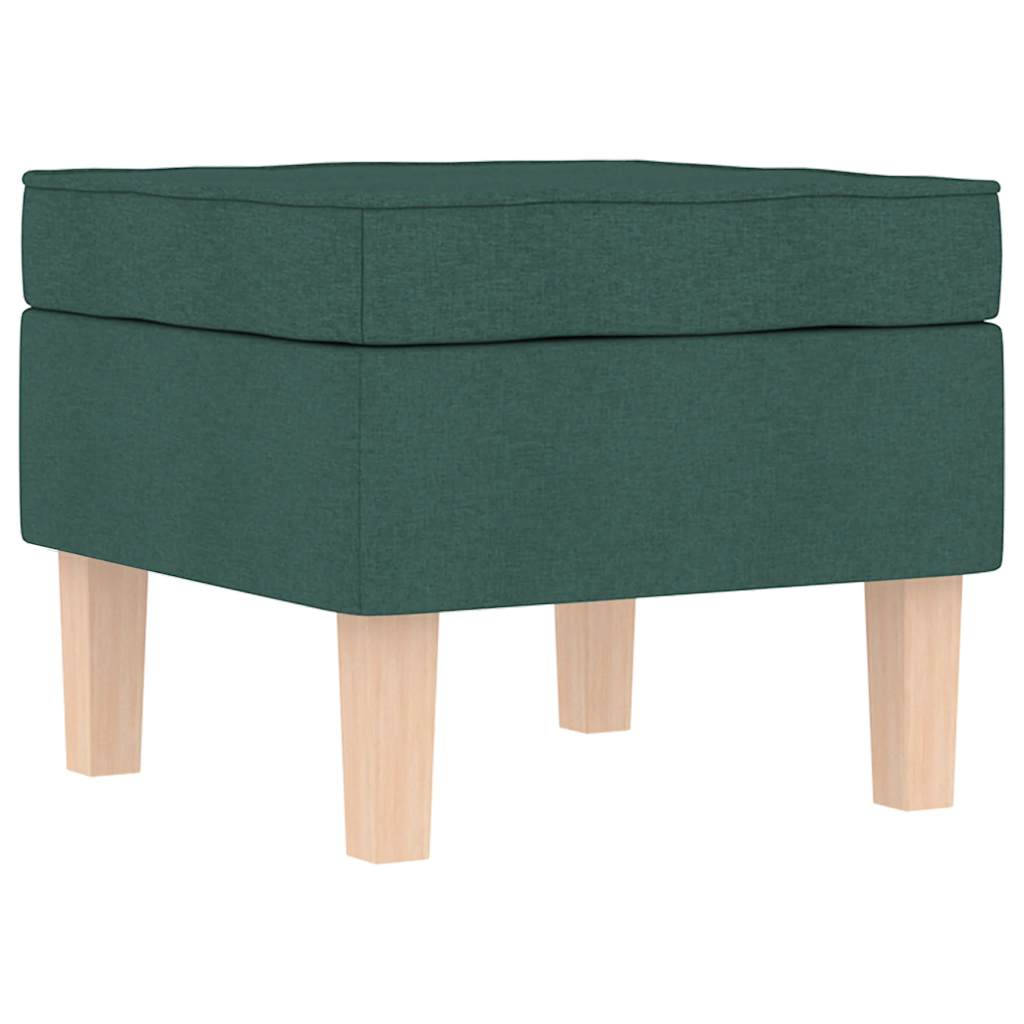 vidaXL Poltrona a Dondolo con Poggiapiedi Grigio Scuro in Tessuto