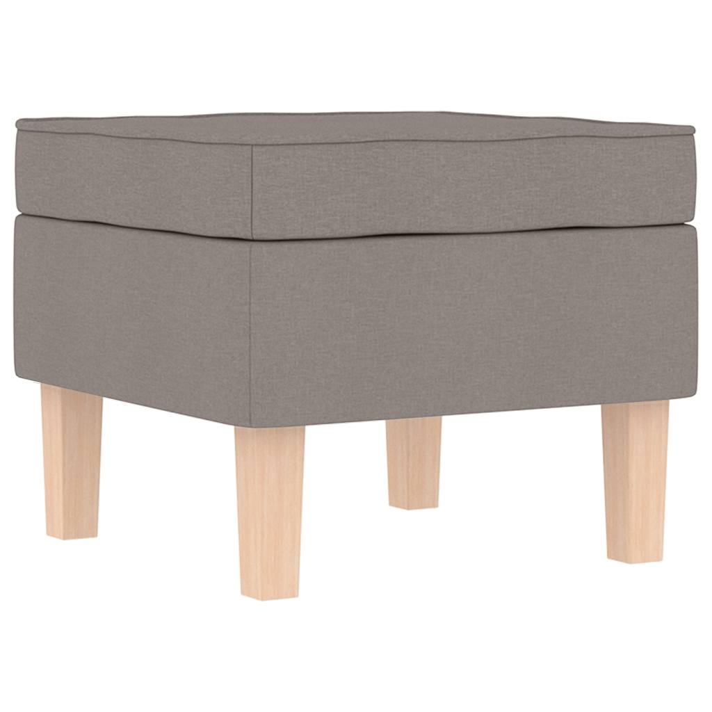 Poltrona a Dondolo con Poggiapiedi Tortora in Tessuto 3308003