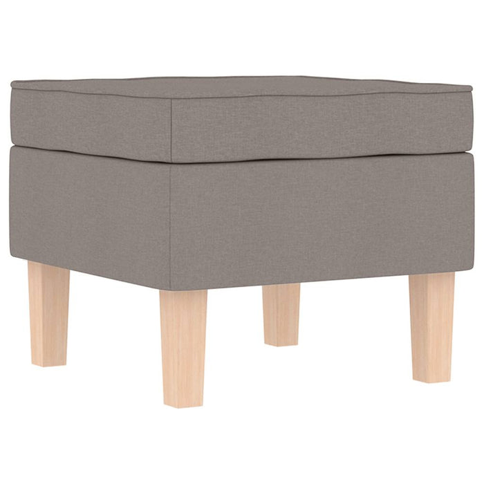 Poltrona a Dondolo con Poggiapiedi Tortora in Tessuto 3308003