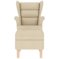 Poltrona a Dondolo con poggiapiedi crema in Tessuto 3308004