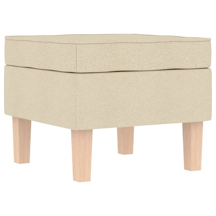 Poltrona a Dondolo con poggiapiedi crema in Tessuto 3308004