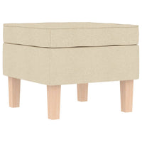 vidaXL Poltrona a Dondolo con poggiapiedi crema in Tessuto