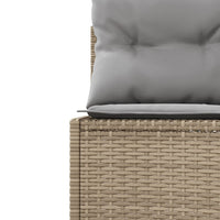 Divano da Giardino con Cuscini Circolare Beige in Polyrattan 3318542