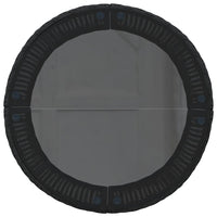 vidaXL Divano Giardino con Tavolo e Cuscini Circolare Nero Polyrattan