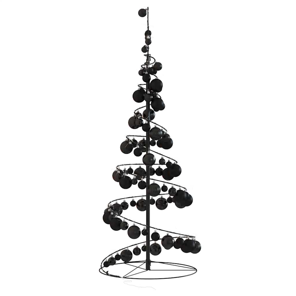 Albero di Natale a LED con Palline 80 LED Bianco Caldo 120 cm 3318550