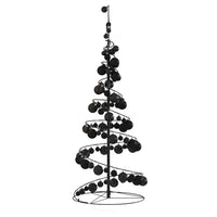 Albero di Natale a LED con Palline 80 LED Bianco Caldo 120 cm 3318550
