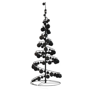 Albero di Natale a LED con Palline 80 LED Bianco Caldo 120 cm 3318550