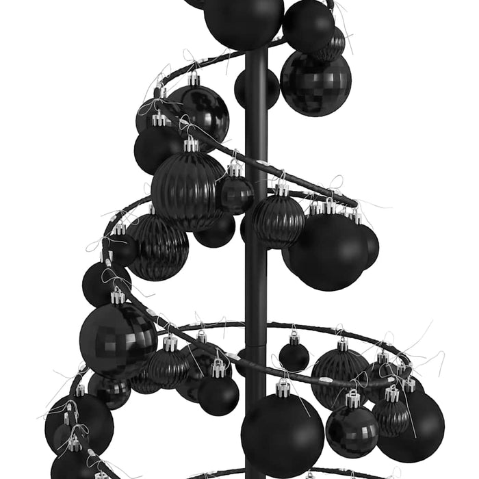 Albero di Natale a LED con Palline 80 LED Bianco Caldo 120 cm 3318550