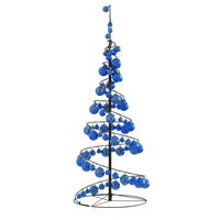 Albero di Natale a LED con Palline 80 LED Bianco Caldo 120 cm 3318552