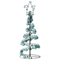 Albero di Natale a LED con Palline 80 LED Bianco Caldo 120 cm 3318554