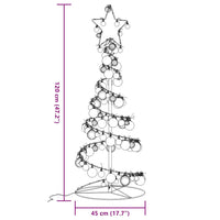 Albero di Natale a LED con Palline 80 LED Bianco Caldo 120 cm 3318554