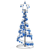 Albero di Natale a LED con Palline 80 LED Bianco Caldo 120 cm 3318558