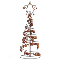 Albero di Natale a LED con Palline 80 LED Bianco Caldo 120 cm 3318559